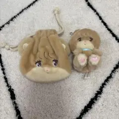 mikko ラテ ぬいぐるみ 巾着 ガチャガチャ