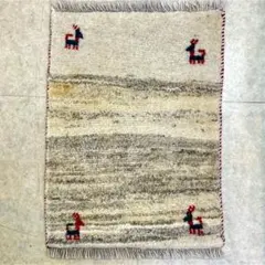 ペルシャ ギャッベ 本物 手織り イラン暦 玄関マット サイズ36×59ロルバフ 草木染め手織りギャッベ 本場イラン仕入れのダイレクト通販 – ギャッベ