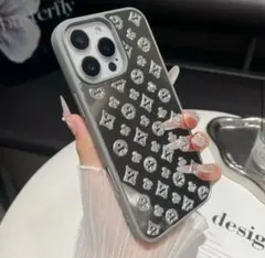 クリスタル装飾 iPhoneケース 4色