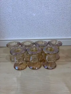 ガラス製キャンドルスタンド 7個セット