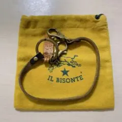 IL BISONTE キーホルダー (レザーベルト) 巾着付