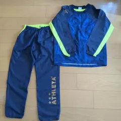 ATHLETA ピステ上下セット 160 ネイビー/蛍光イエロー