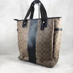 コーチ COACH シグネチャーPVC 大容量 トートバッグ 肩がけ A4可