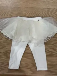 プティマイン　チュチュ付きホワイトパンツ