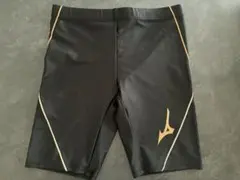 Mizuno 競泳水着 2XL ブラック/ゴールド