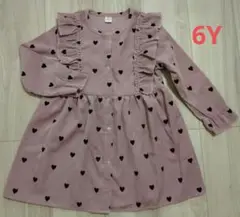 SHEIN シーイン 6Y ワンピース ハート コーデュロイ ピンク