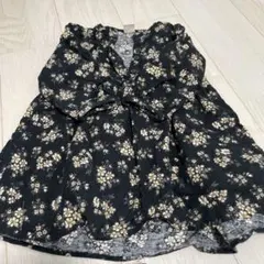 状態良いです。petit main 花柄 七分袖ワンピース 100