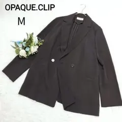オペークドットクリップ テーラードジャケット M ブラック ダブル　薄手　軽量