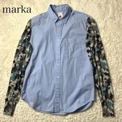 marka マーカ長袖シャツ ドッキング　切替　迷彩　カモ柄 日本製のサムネイル