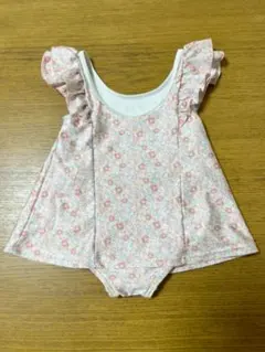 美品 ワンピース水着 女の子 100 花柄