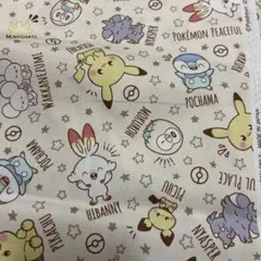 ポケモン柄綿生地サイズいろいろハギレおまけ付き