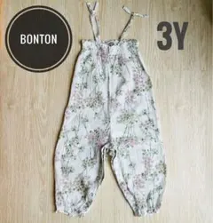 ボントン　花柄オールインワン　サロペット