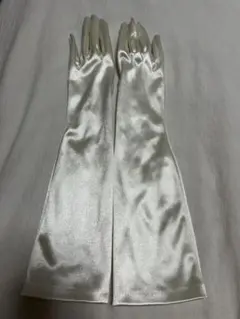アイボリー サテン ロンググローブ
