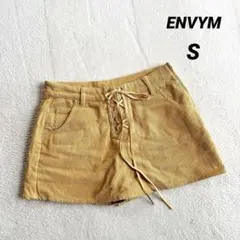 【アンビー】コーデュロイ ミニスカート (Ｓ) インパン付 マスタードイエロー
