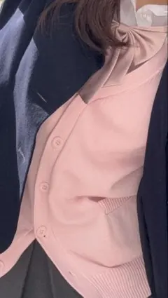 ピンク スクールカーディガン 制服