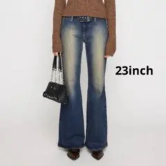 値下げ❌LAGUA GEM STUDS BELT FLARE デニム