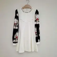 フリルビジュー 長袖トップ Aラインワンピ ドレス 綺麗 可愛い