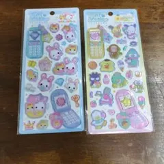 平成はっぴーフォン　フワフワらびちゃんとサンリオキャラクターズの２シートセット