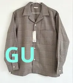 新品タグ付き【GU】オープンカラーシャツ　長袖