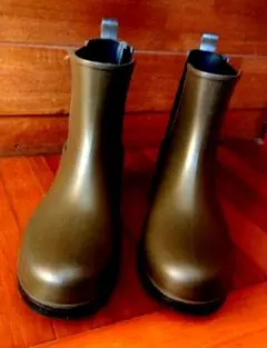 レインブーツ サイドゴア M23.0〜23.5 オリーブ ABCマート