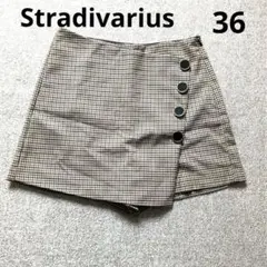ストラディバリウスチェック柄 キュロット 4ボタン36