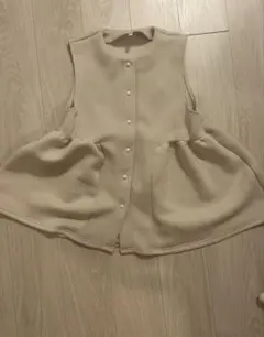 【美品】Coca ペプラムジレ ベージュ