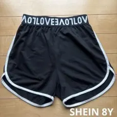 SHEIN ブラック ハーフパンツ 8Y