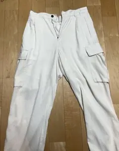 【‼️本日限り最終値下げ‼️】LOWRYS FARM リネンカーゴパンツ ホワイトのサムネイル