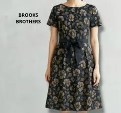 ブルックスブラザーズ キーネック ショートスリーブドレス ワンピース 花柄