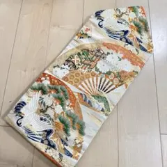 正絹 振袖用 西陣織 袋帯 「花車四君子文」 - メルカリ