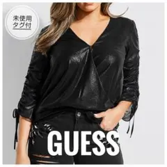 未使用品 タグ付 GUESS ゲス guess ブラック袖紐 LOS