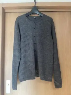 UNIQLO リブ編みカーディガン 3XL グレー