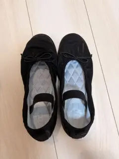 vis juze バレエシューズ風フラットパンプス/ブラック Sサイズのサムネイル