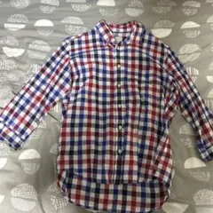 GLOBAL WORK チェック柄シャツ Lサイズ　七分袖
