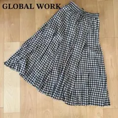 GLOBAL WORK エアリーリラックスフレアスカート
