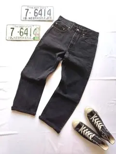 Levis505 BLACK　メキシコ製　ストレート　ブラックデニム　美品　黒
