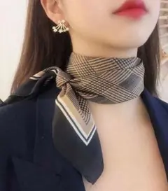 スカーフ ゴールド レディース ストール 70×70cm シルクタッチ