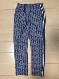 再販無し LACOSTE モノグラム 幾何学模様 US XS ネイビー