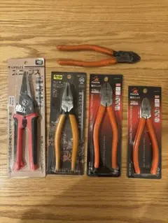 工具セット ペンチ ニッパ 新品4点セット➕愛用のニッパーの5点セット