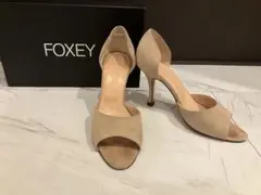 FOXEY パンプス　オープントゥ 34 1/2 プリンセスヒール　フォクシーのサムネイル