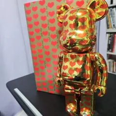 BE@RBRICK hide(ヒデ) ゴールド ハートパターン 400%