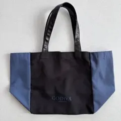 GODIVA トートバッグ ブラック ブルー　ゴディバ　マイバッグ　エコバッグのサムネイル