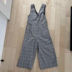 美品グレー系チェック柄サロペットCOLZA