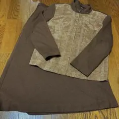 ブラウン スエード風 セットアップ 11号