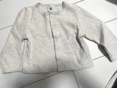 Petit bateau 95cm グレー ボタン付きカーディガン
