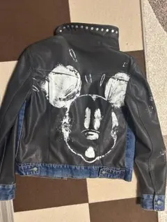 ミッキーマウス レザージャケット WILD ONE arcadeshops.com-