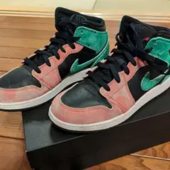 Nike Air Jordan 1 ブラック/ピンク/グリーン