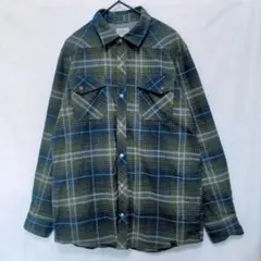 美品 エルエルビーン シャツジャケット フランネル 裏フリース ビッグサイズ