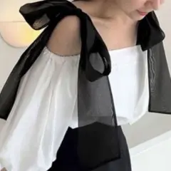 スナイデル SNIDEL オフショルリボンブラウス オフショルダー