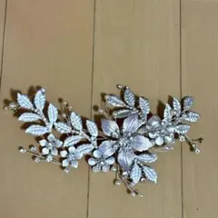 ウェディングヘッドアクセサリー　シルバー　ヘッドドレス　ブライダル